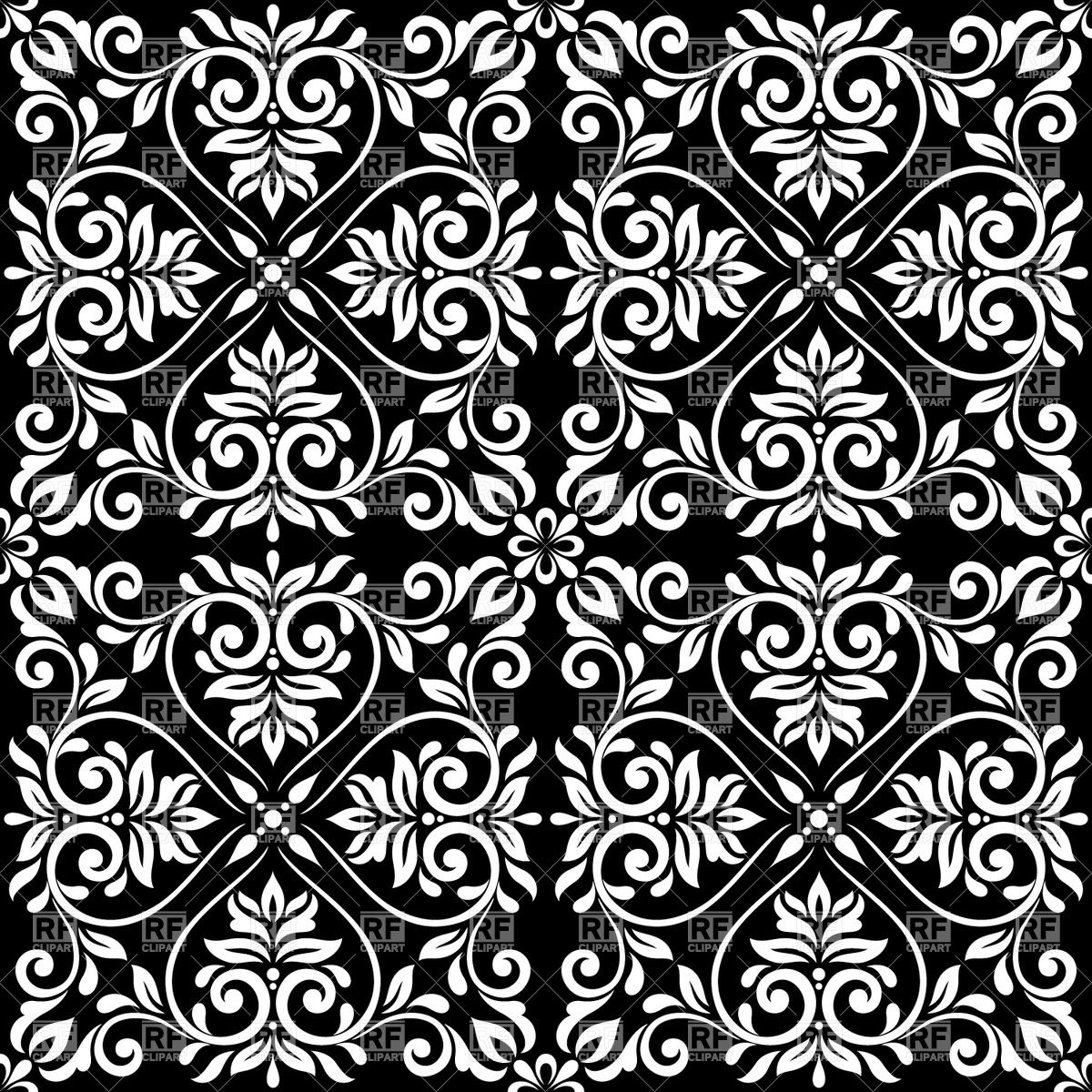 Black And White Seamless Vintage Pattern Ornamental Classic