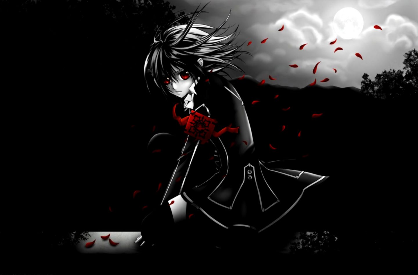 Anime Emo Boy Night Wallpaper High Definition