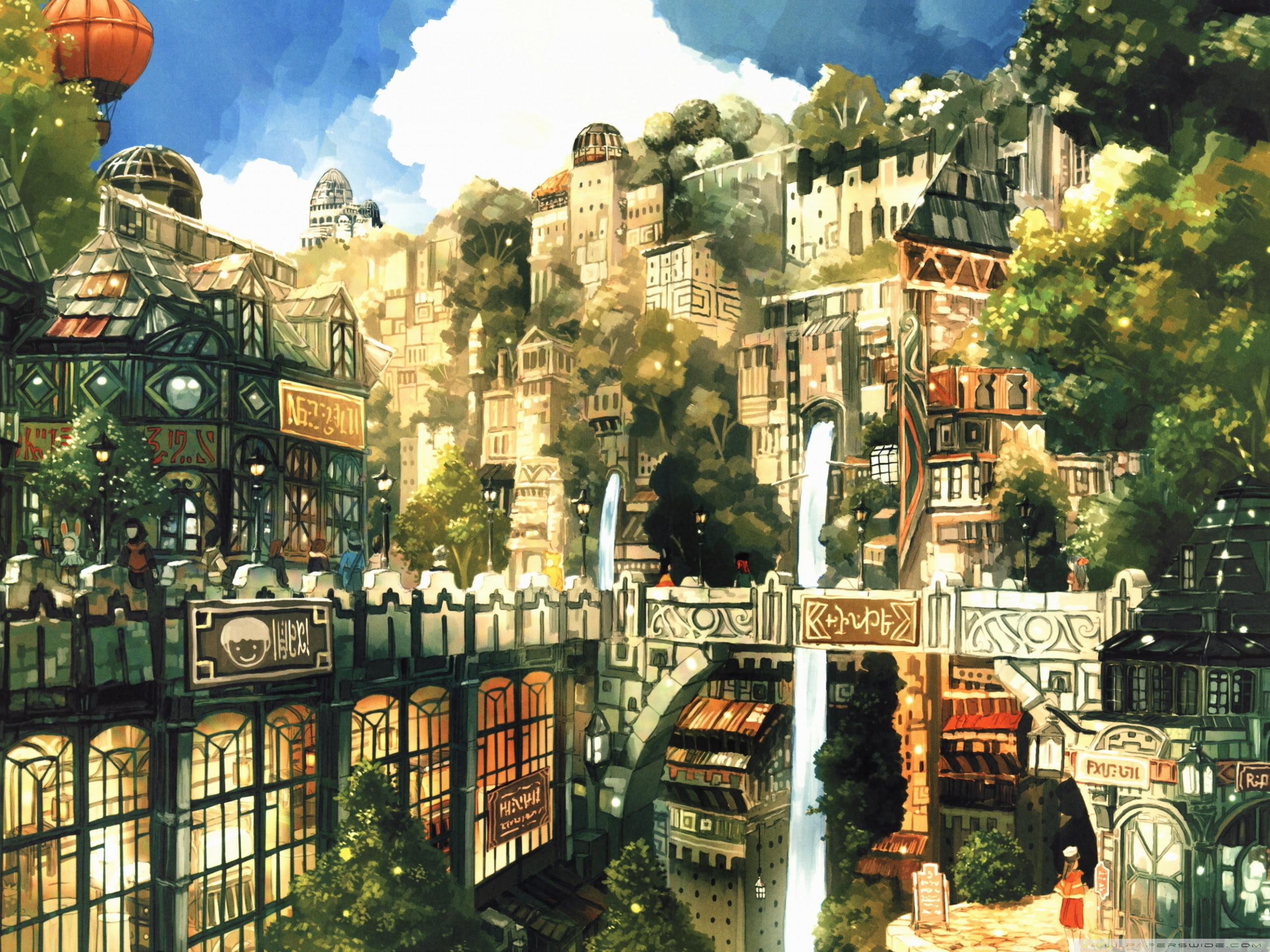 Anime Cityscape 4k Wallpaper