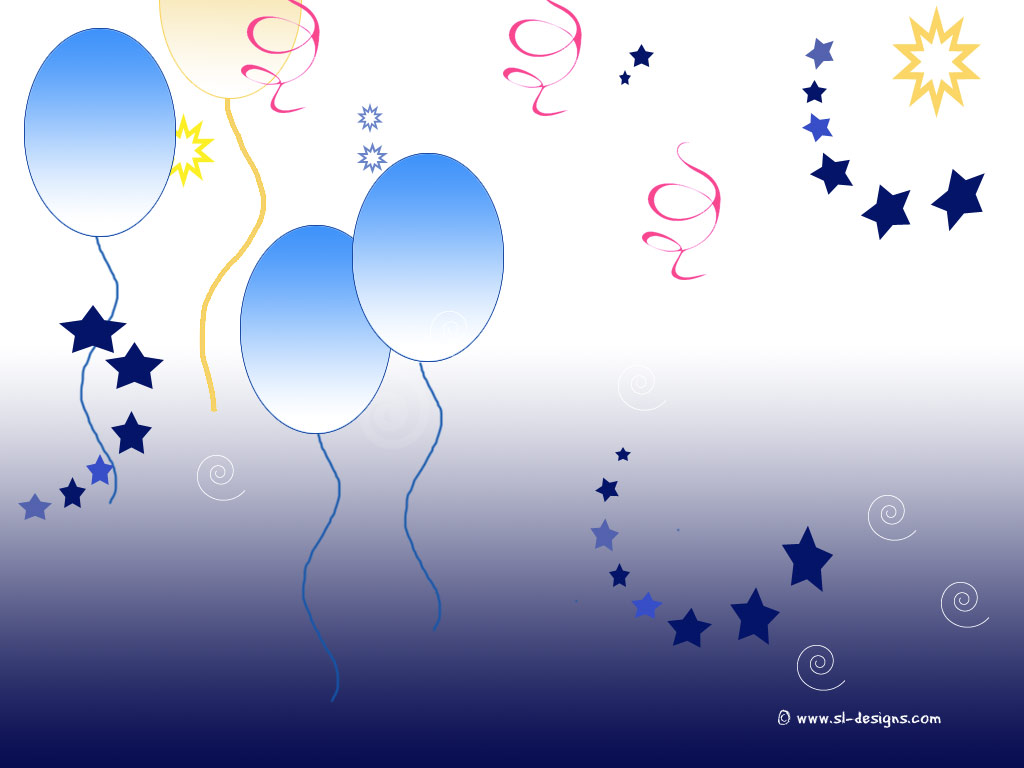 Party Desktop Wallpaper Balloons And Stars