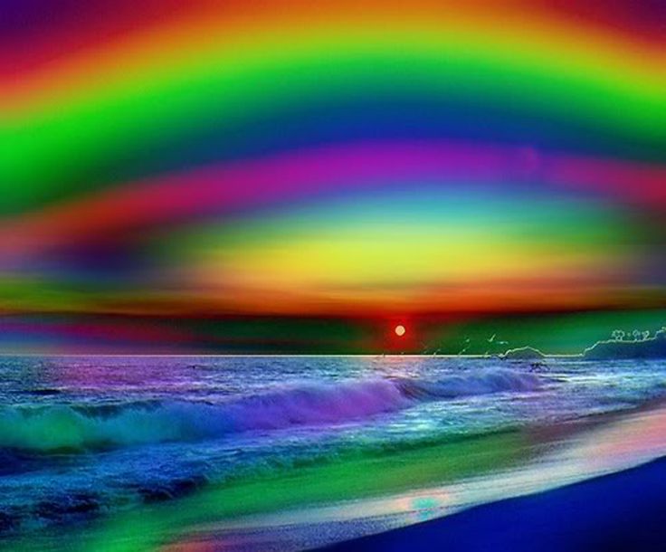 rainbow sunset COLOR Me Happy Pinterest 736x610
