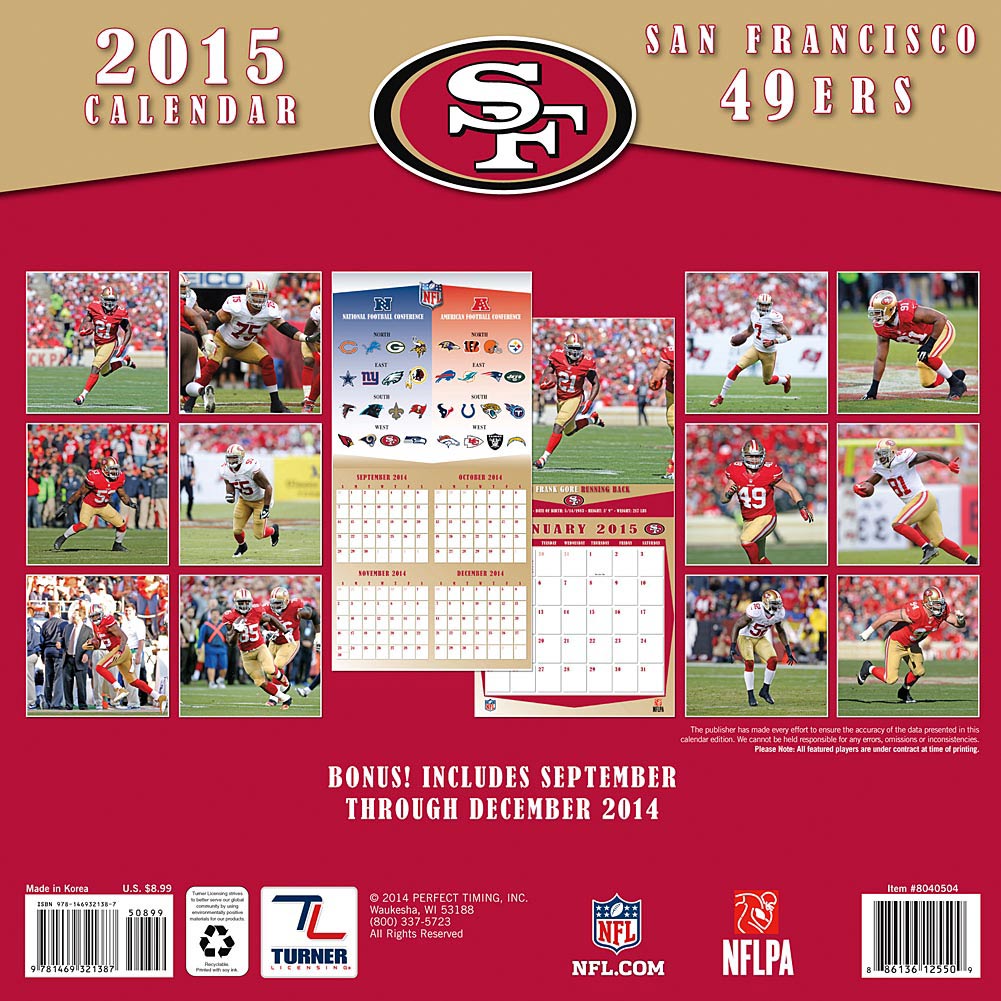 San Francisco 49ers San Francisco 49ers 2015 Mini Wall Calendar