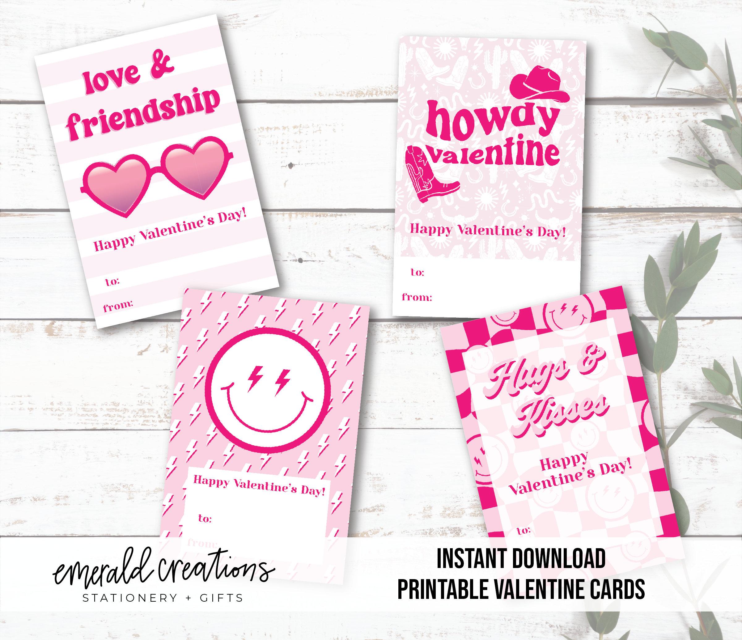 Preppy Valentine Cardsprintable Valentine Cardspreppy Cards Etsy