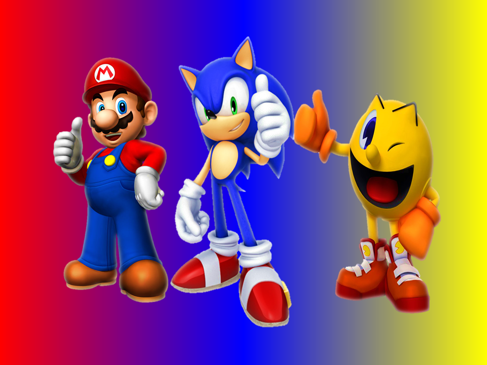 Sonic Mario And Pac Man Wallpaper By