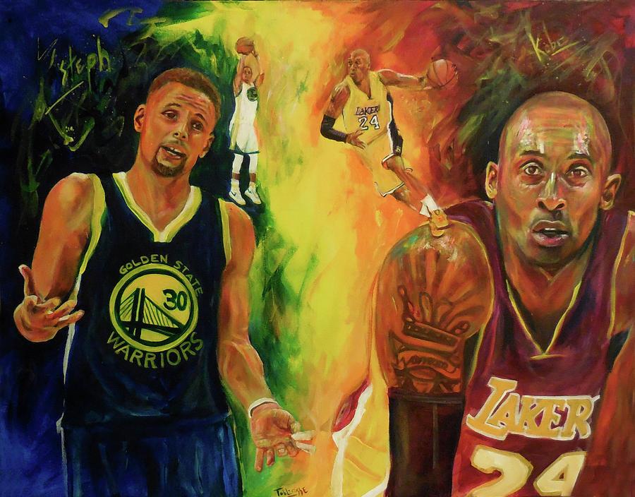 Kobe And Steph Painting By Toblerusse Fine Art America