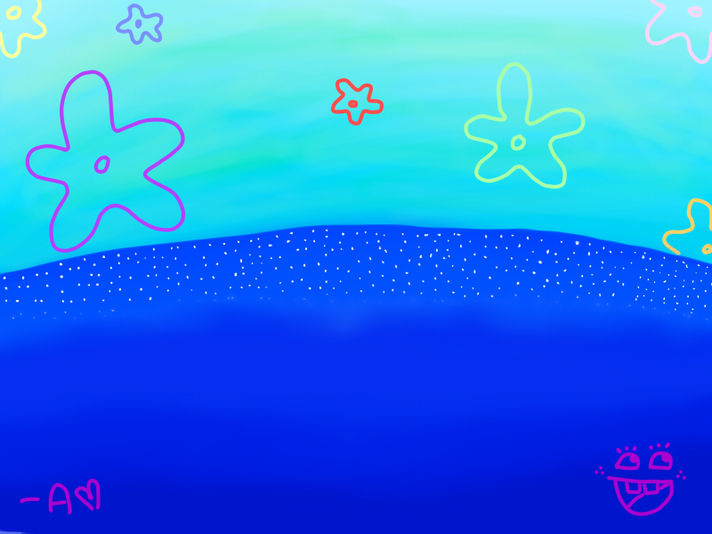 spongebob flower background