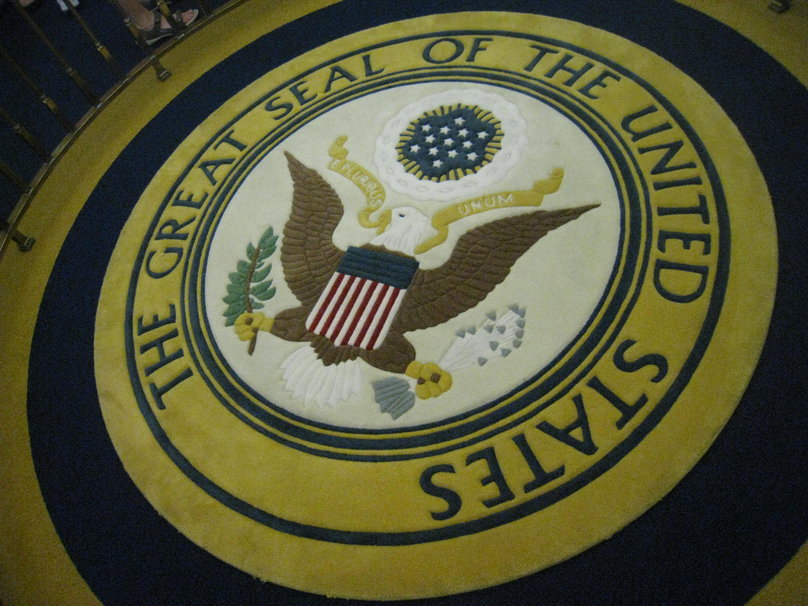 Presidential Seal From The Hall Of Presi Wallpaper