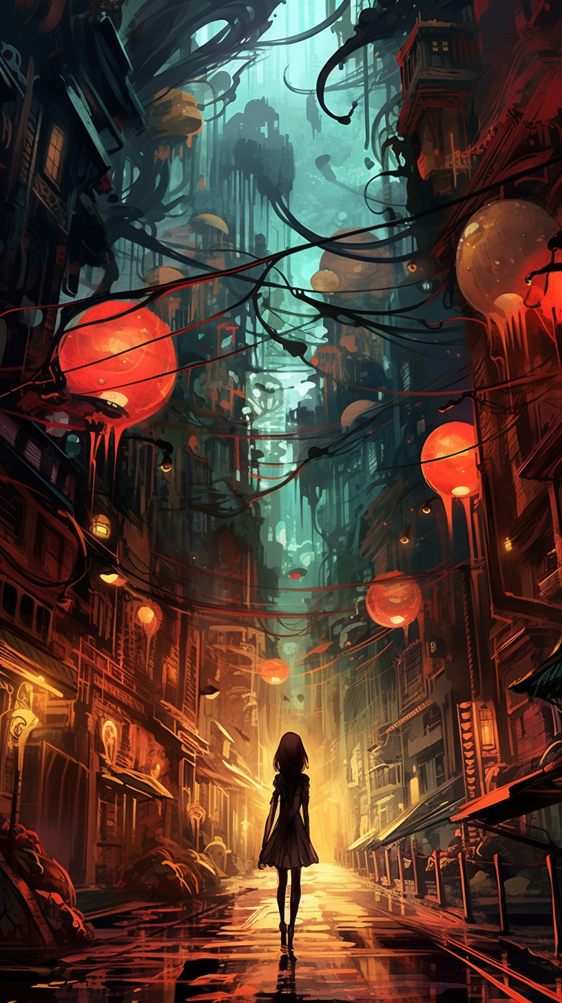 Dystopian Dreamscapes Wallpaper Surreal Anime Art