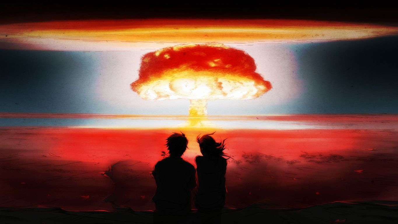Watching a nuclear explosion wallpaper