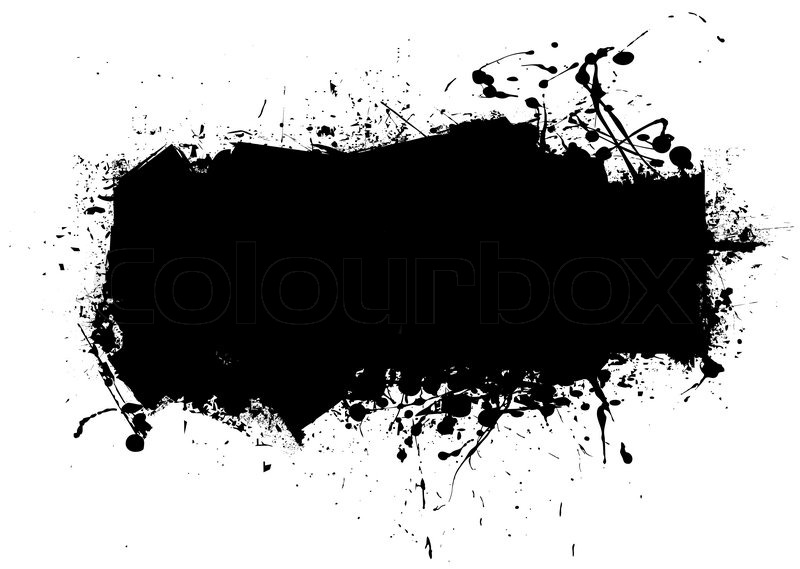 Black Spray Paint Background Ink Round Image With