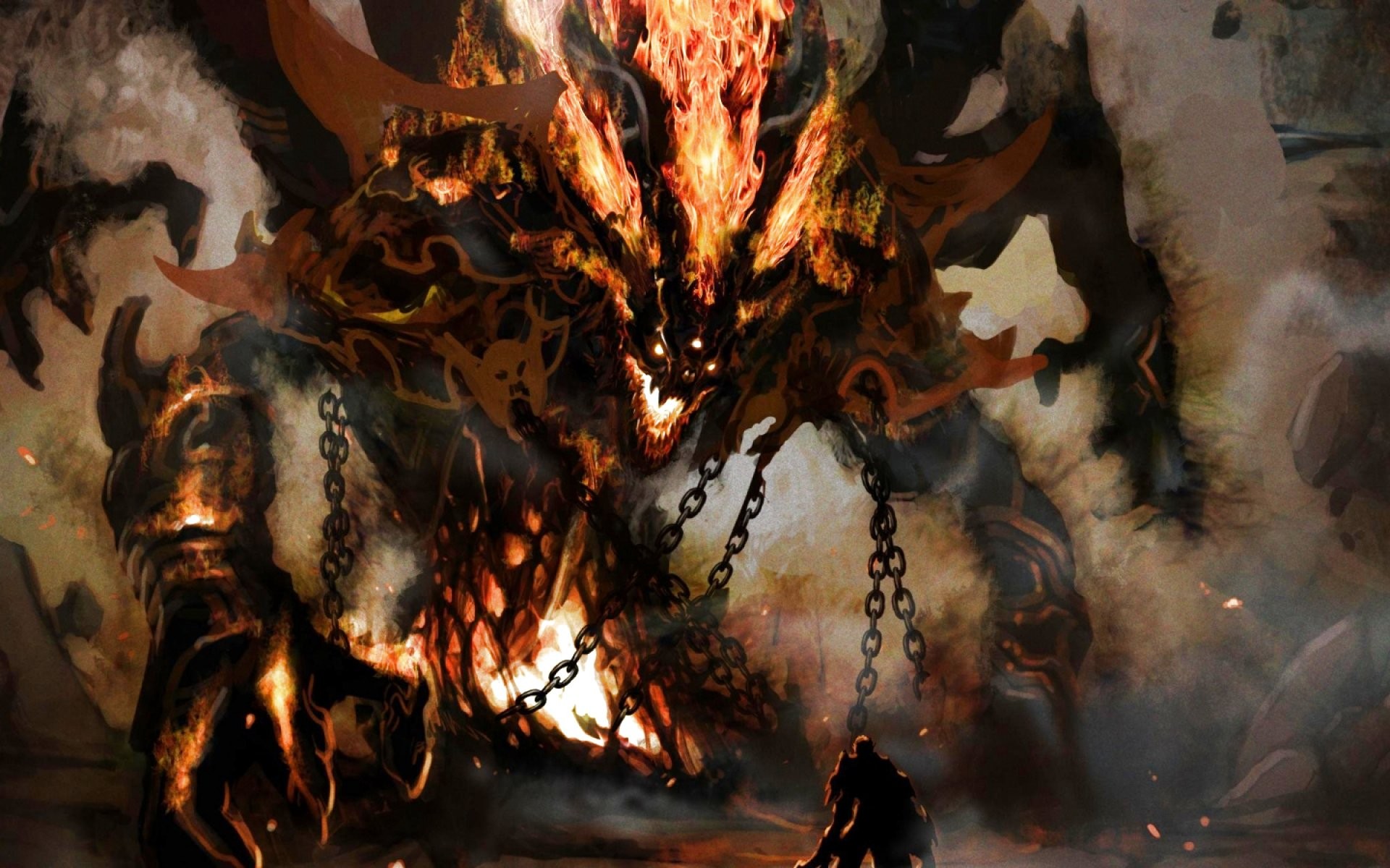 Fighting Warrior Dark Cool Diablo Art Rpg Action HD