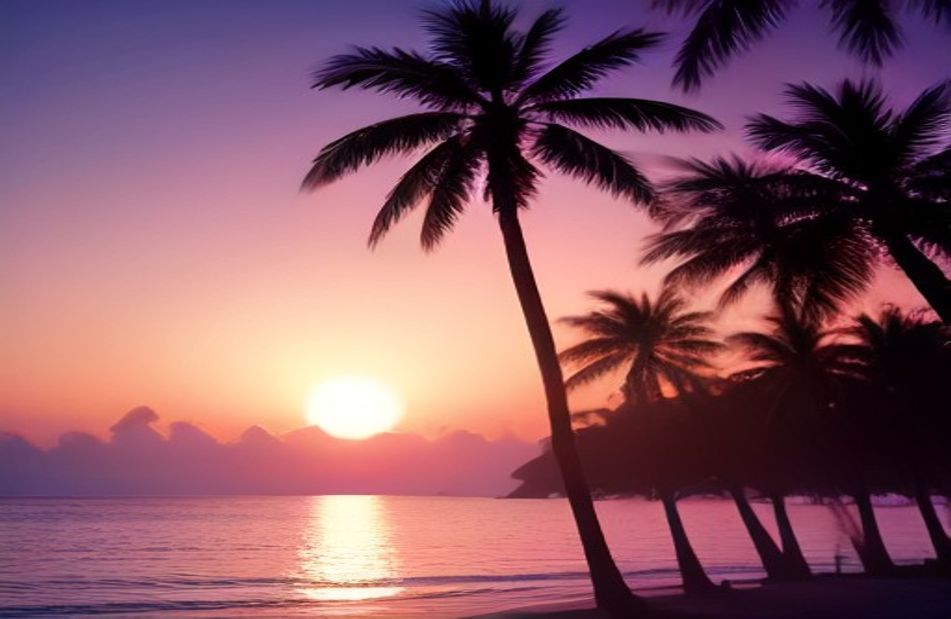 Palm Tree Sunset Wallpaper