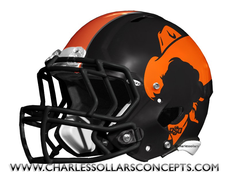 Oklahoma State University Football Helmet Charles Sollars Concepts