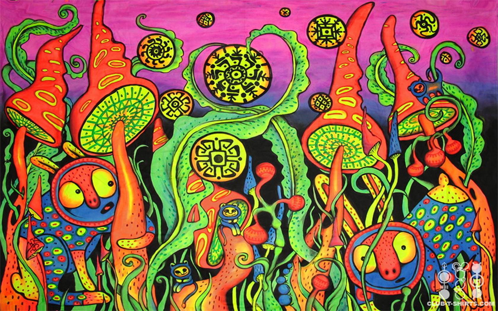 Trippy Px Mushrooms Wallpaper Teahub Io