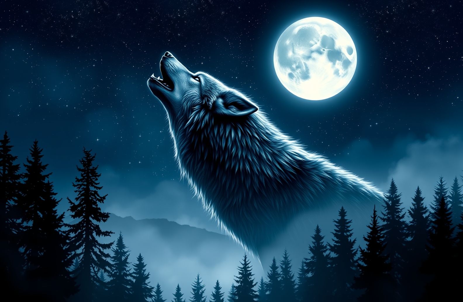 Howling Wolf Wallpaper