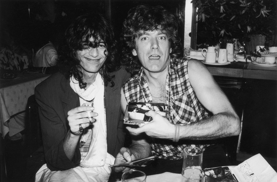 Jimmy And Robert Plant At The Stringfellows Nightclub Cricket