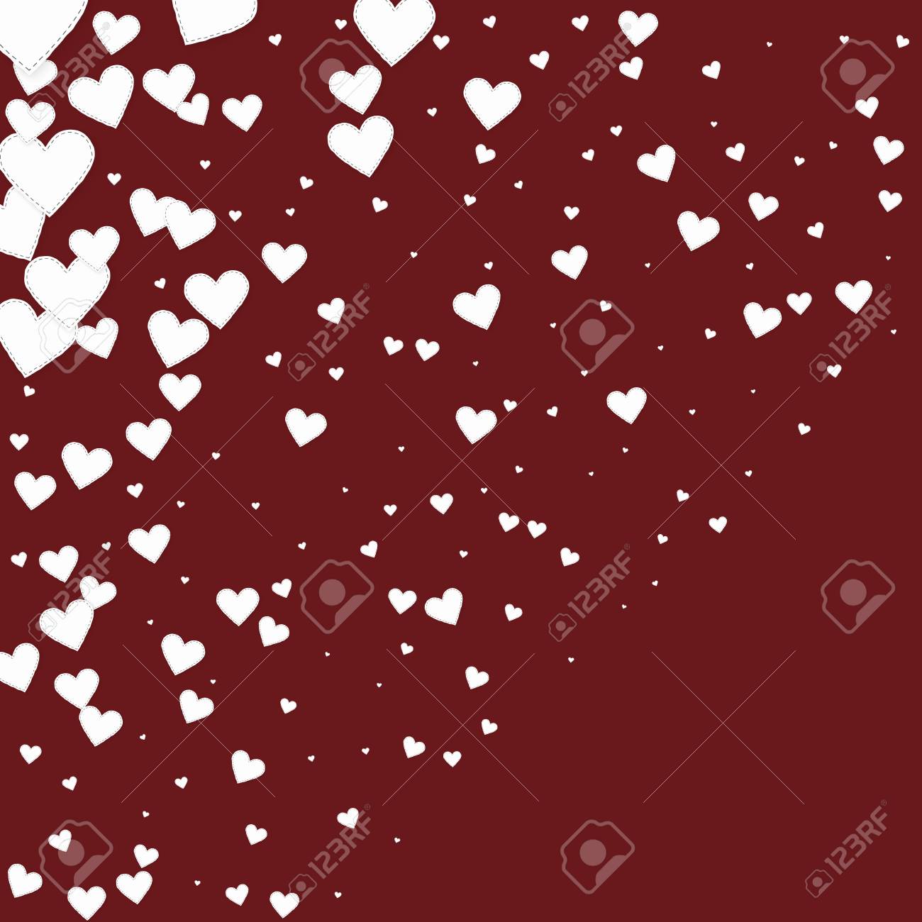 White Heart Love Confettis Valentines Day Corner Bewitching 1300x1300