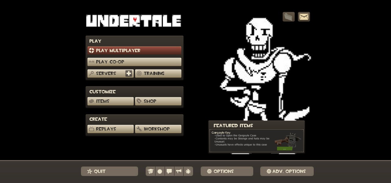 This GUI features alot of different Undertale characters Custom music
