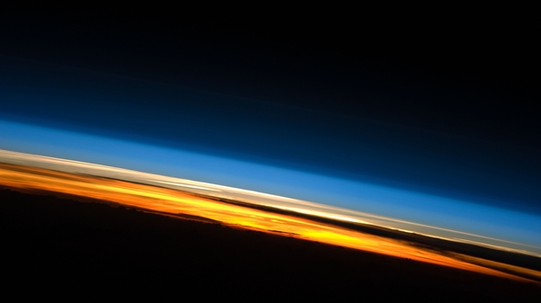 Sunset From The Iss Wallpaper