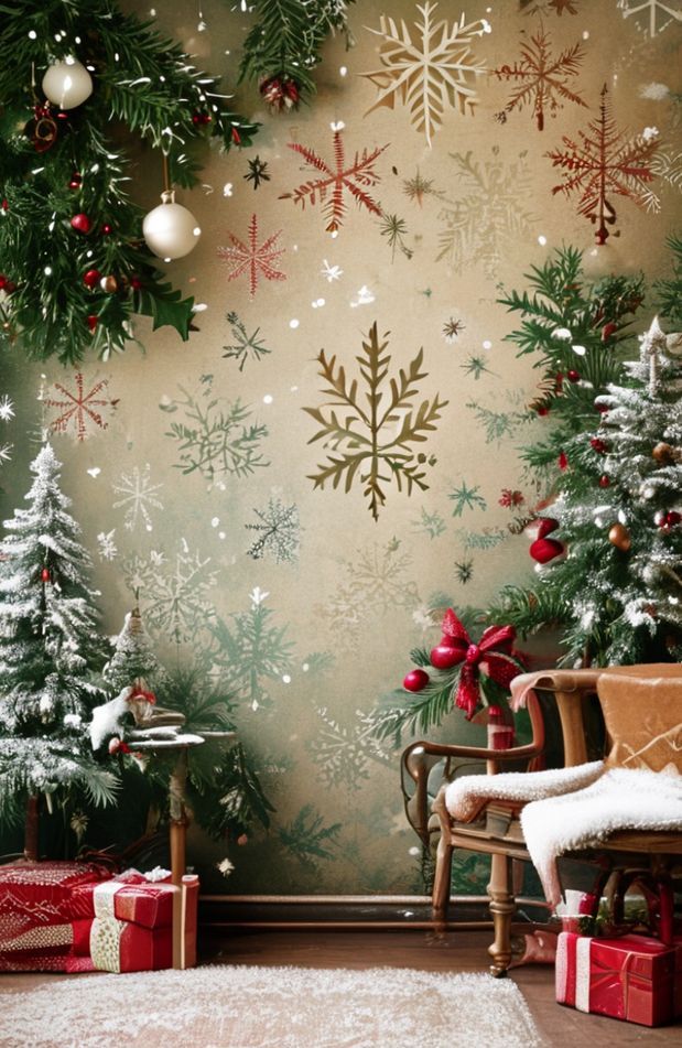 Old Fashioned Christmas Wallpaper
