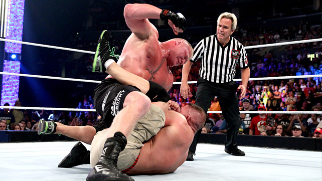 Brock Lesnar Def Wwe World Heavyweight Champion John Cena
