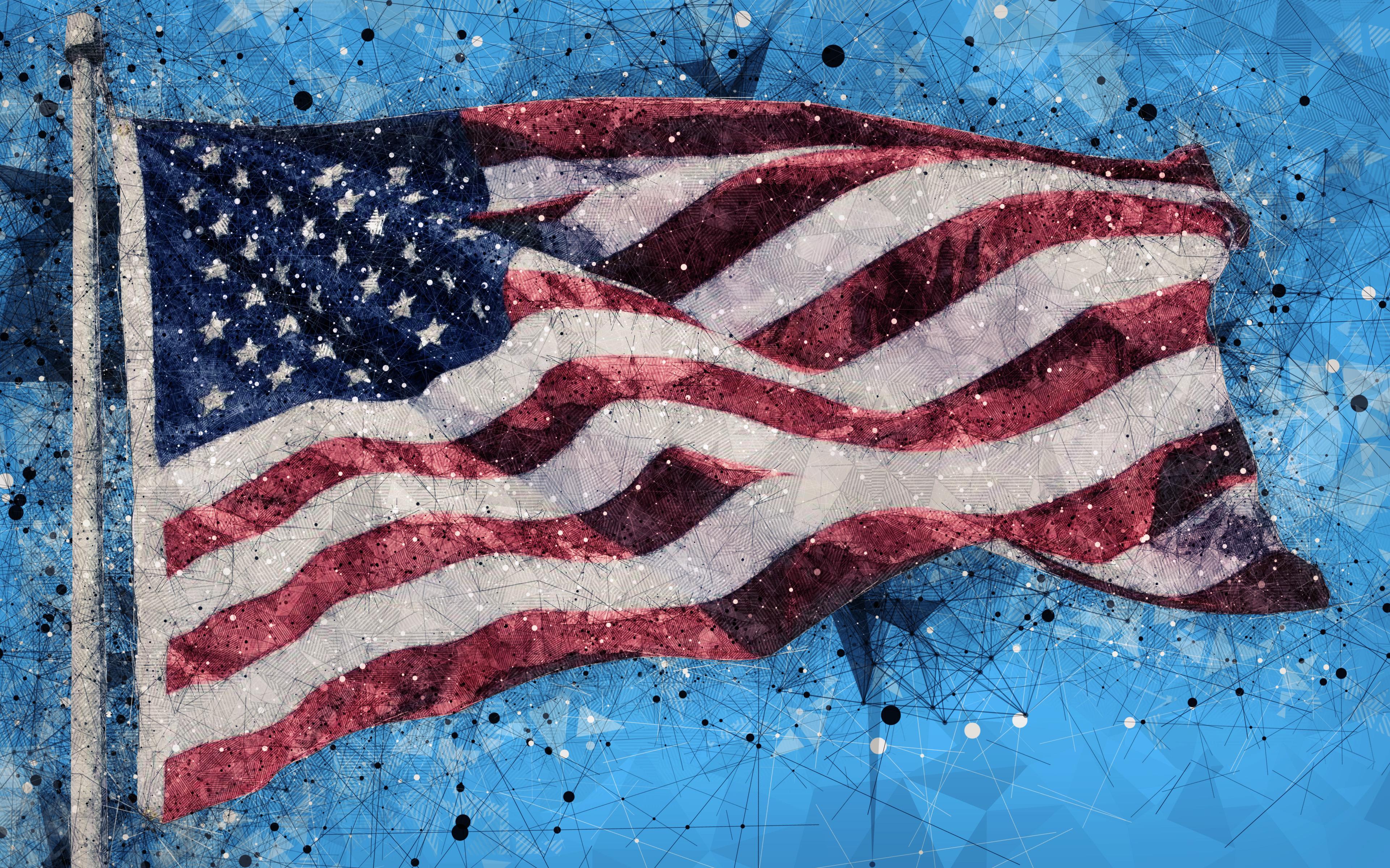 Man Made American Flag 4k Ultra HD Wallpaper