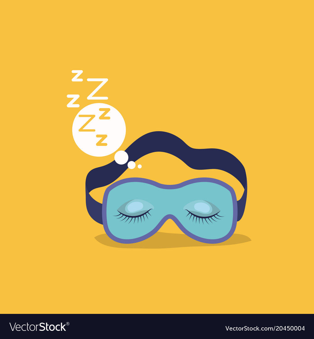 Color Background With Sleep Mask Snoring Sign