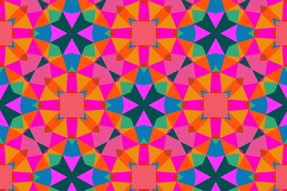 Geometric Pattern In Bright Color Patterns On Creative Market