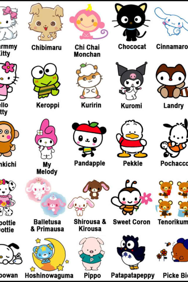 Hello Kitty Characters Wallpaper For iPhone
