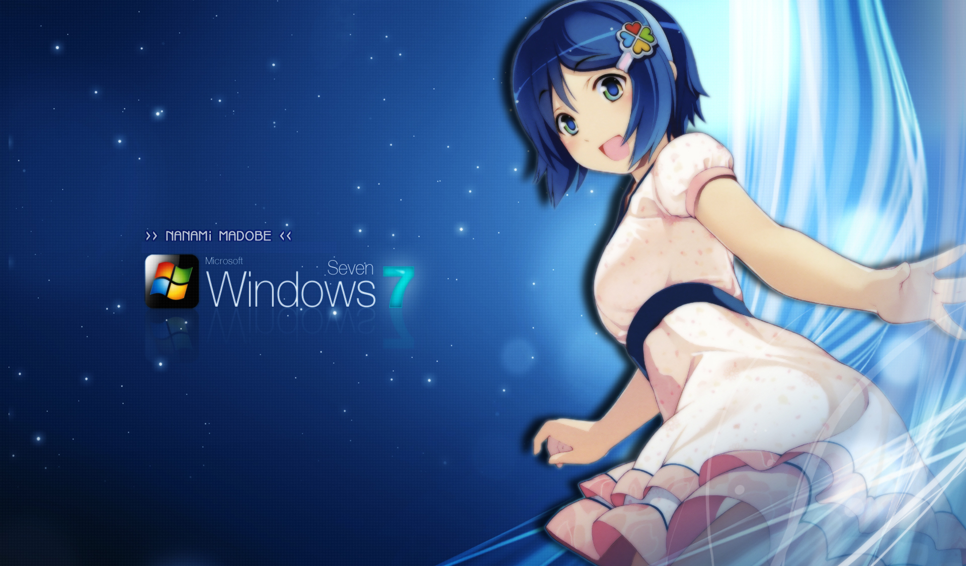 Girl opens Windows 7 wallpapers and images   wallpapers pictures 1920x1125