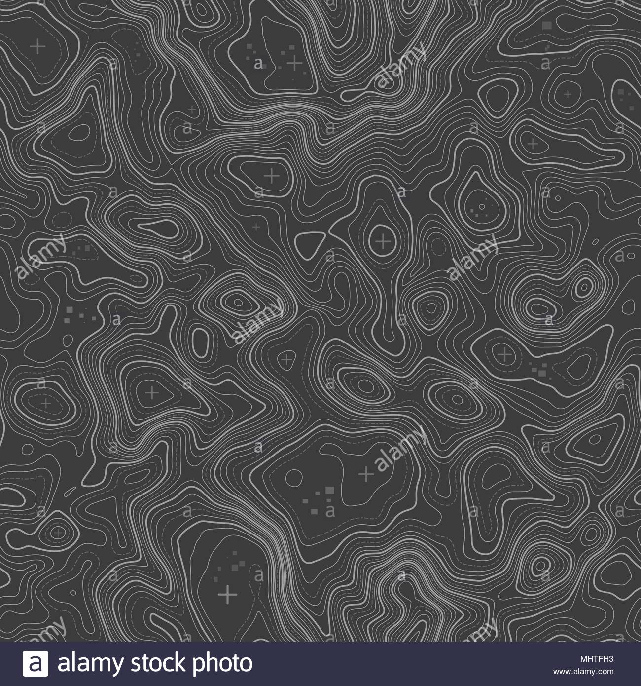 Seamless Pattern Topographic Map Background With Space For Copy