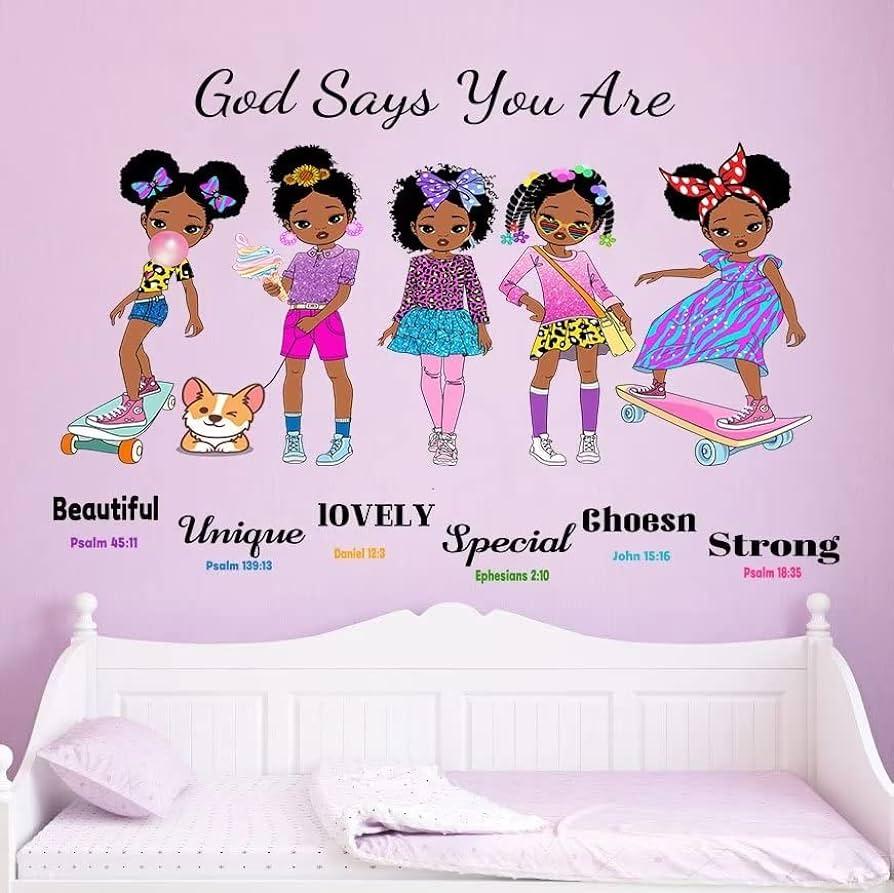 Amazon Wall Decals For Girls Toddler Bedroom Black Girl Magic