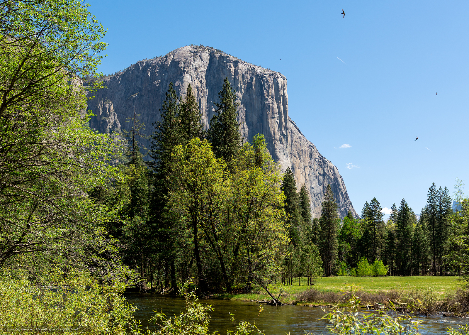 Wallpaper Yosemite National Park Mountains River Landscape