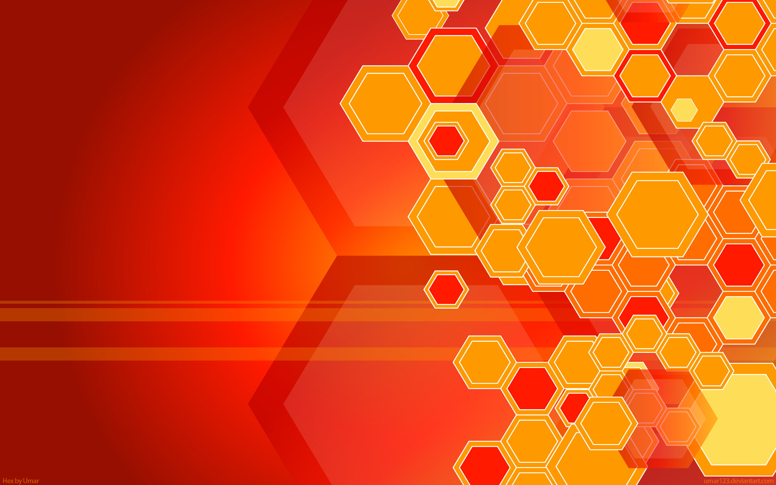 Orange Hexagons Wallpaper