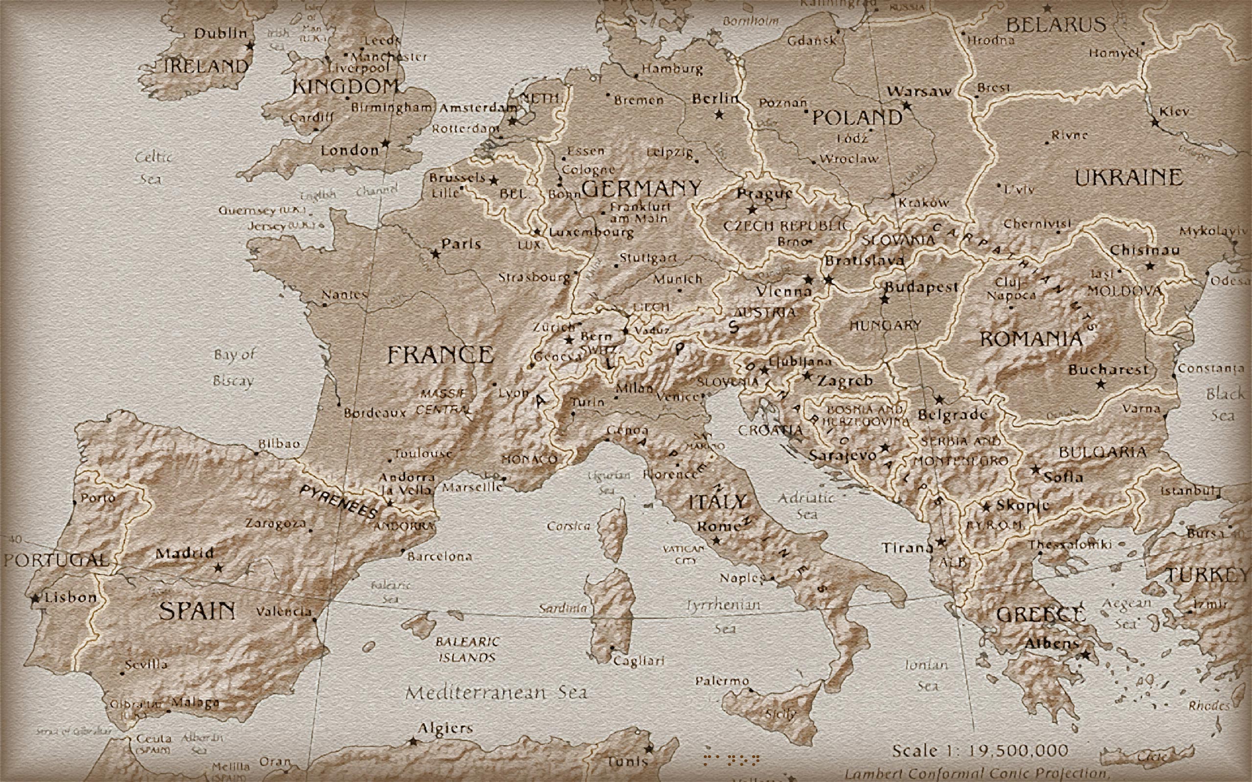 Europe Old Map Desktop Pc And Mac Wallpaper