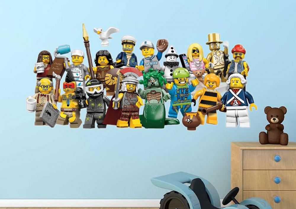  LEGO MOVIE 2014 MINIFIGURES WALL STICKER DECAL GRAPHIC BOYS BEDROOM 1000x707