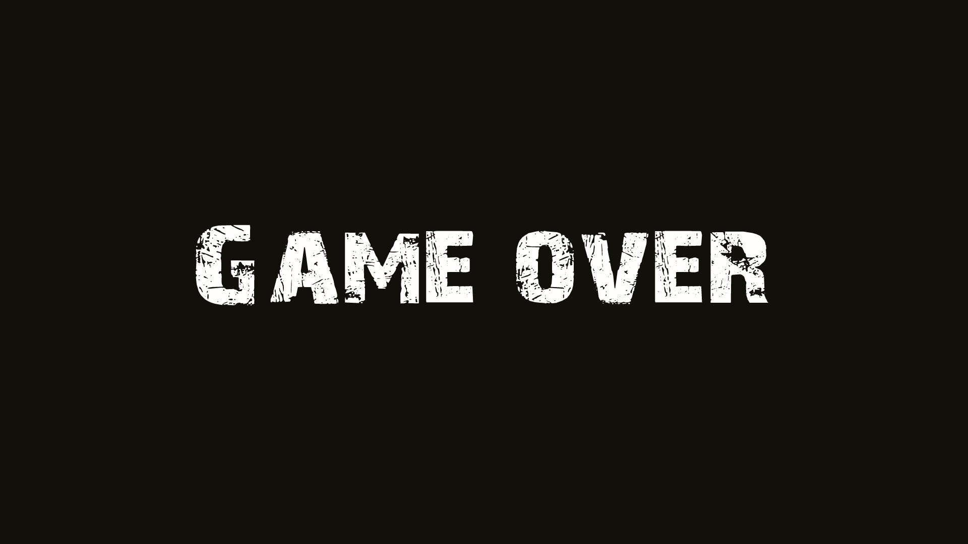 Game Over Brown Text Wallpaper