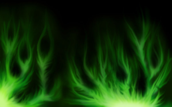 Green Flame Wallpaper Spooky By