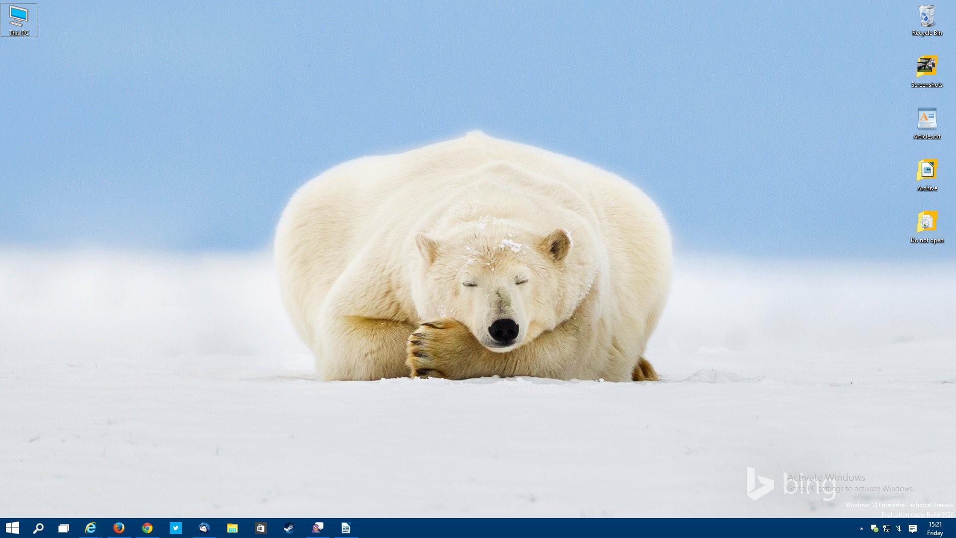 Bing S Polar Bear Wallpaper On Windows