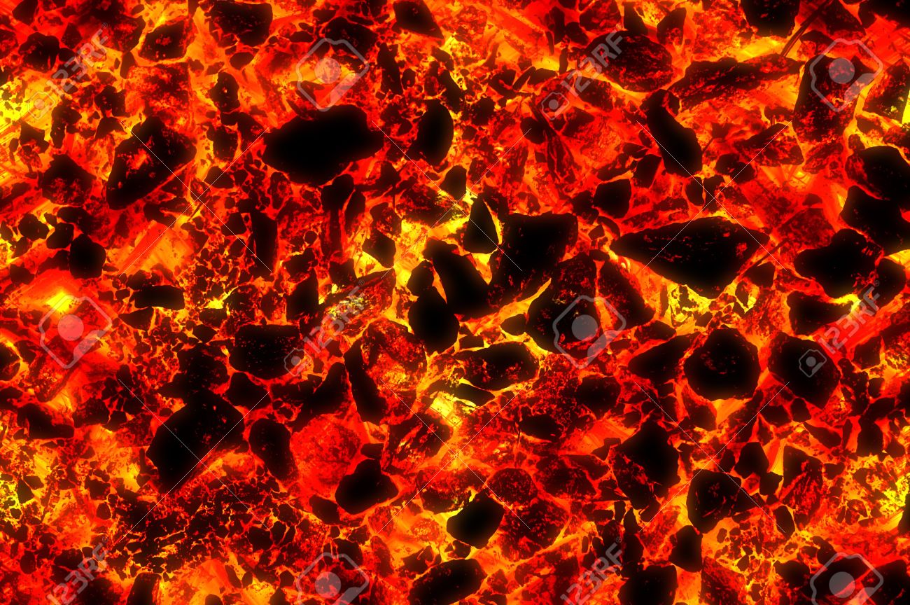 Art Fire Lava On Crack Stone Pattern Illustration Background Stock