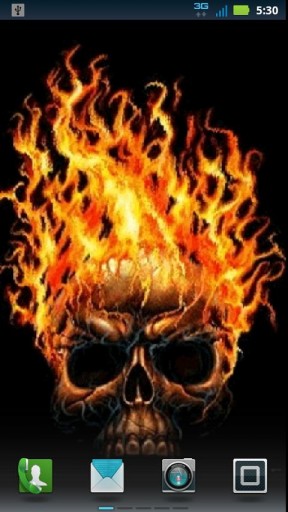 Bigger Skull On Fire Live Wallpaper For Android Screenshot