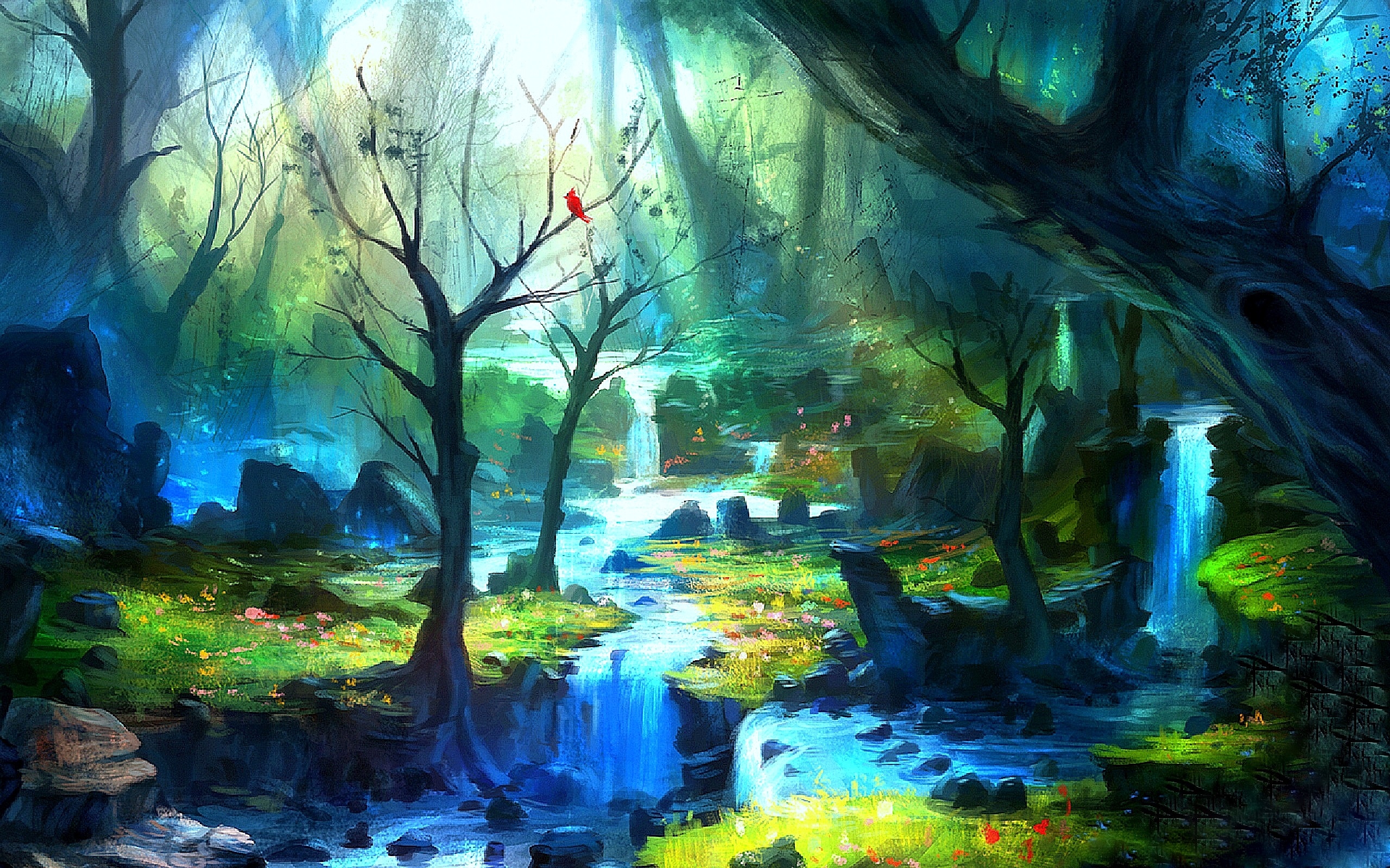 Enchanted Forest Wallpaper Wide Desktop Background