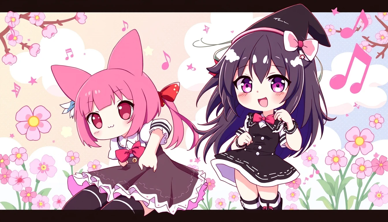 Kuromi And Melody Wallpaper