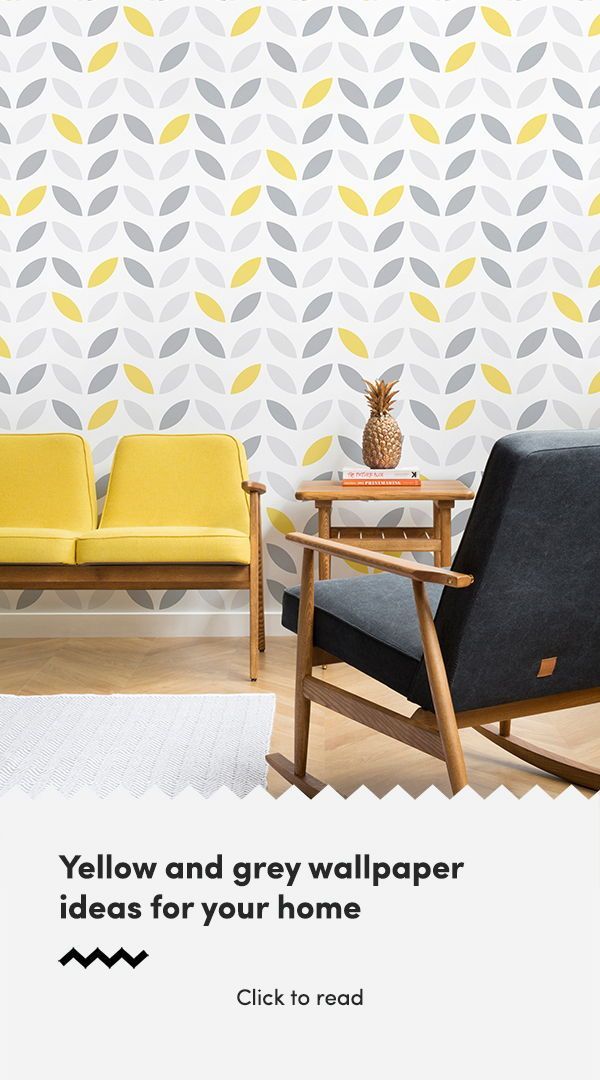 A Grey And Yellow Wallpaper Mural Is Great Choice For Creating