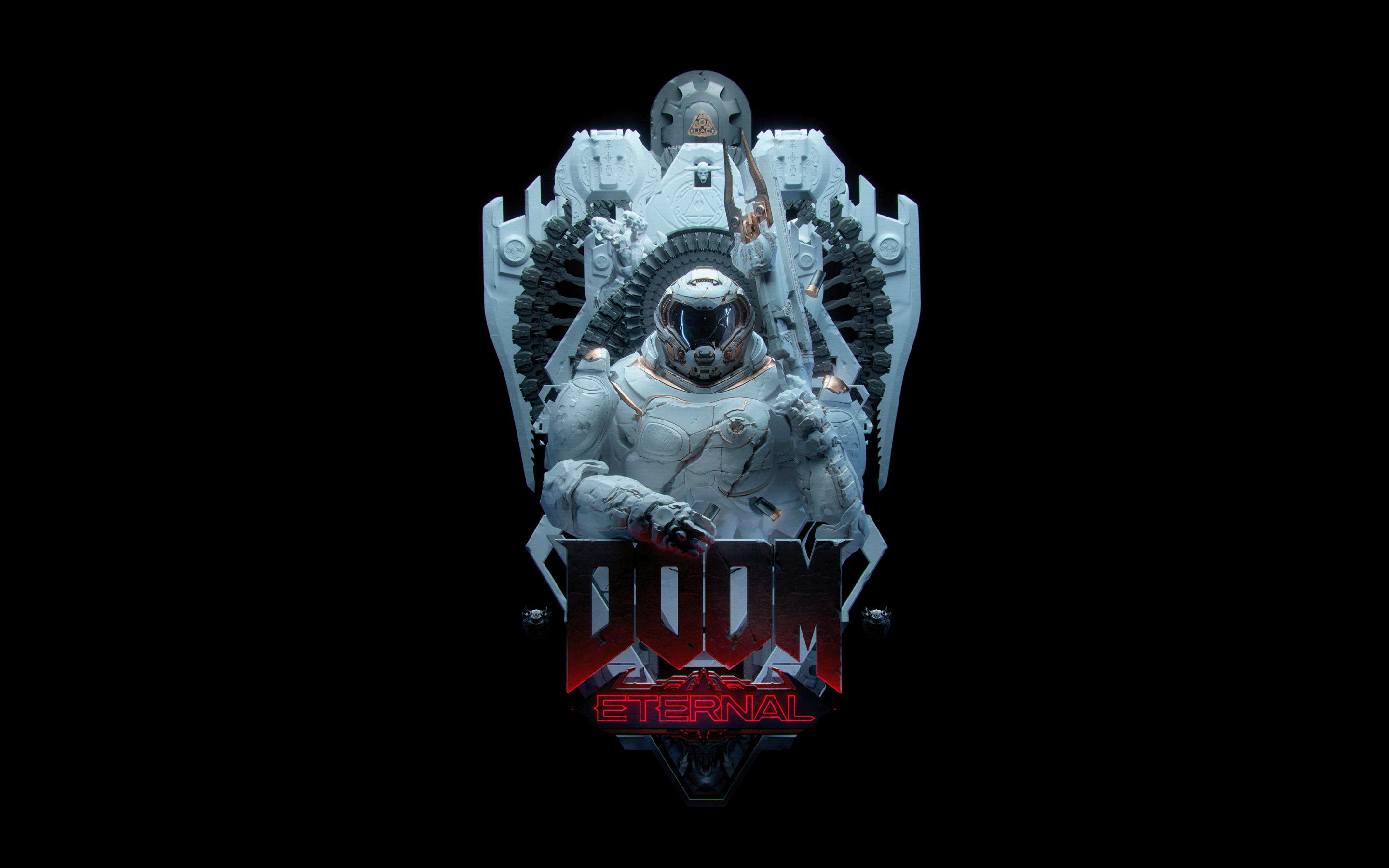 Doom Eternal Wallpaper 4k Amoled Doomguy Slayer
