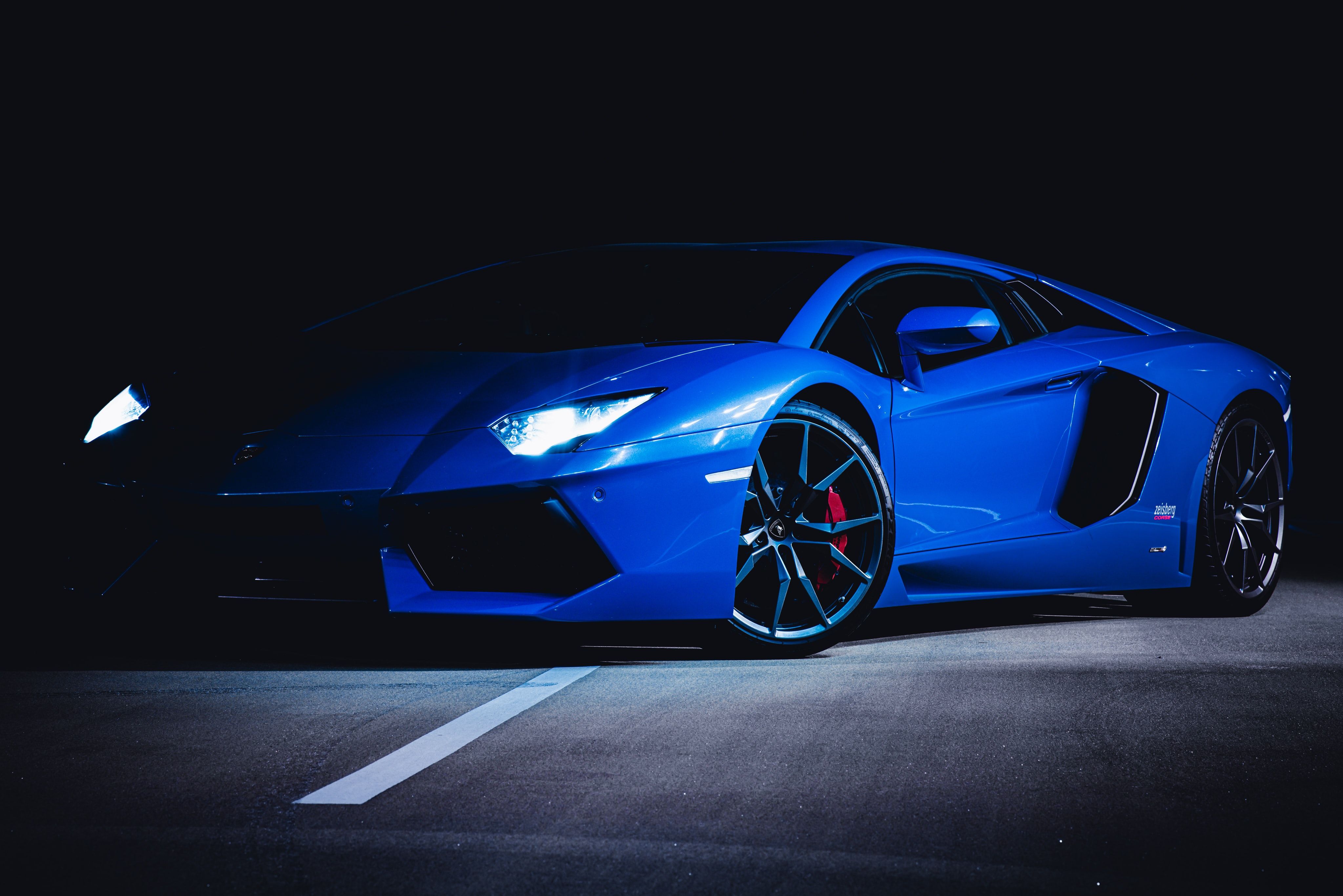 Blue Car 4k Wallpaper