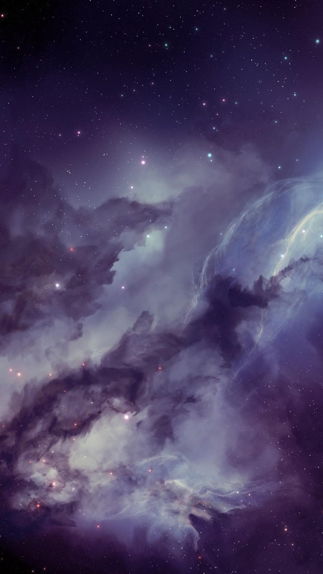 HD Super Nova Space Galaxy Nebula Stars In Purple