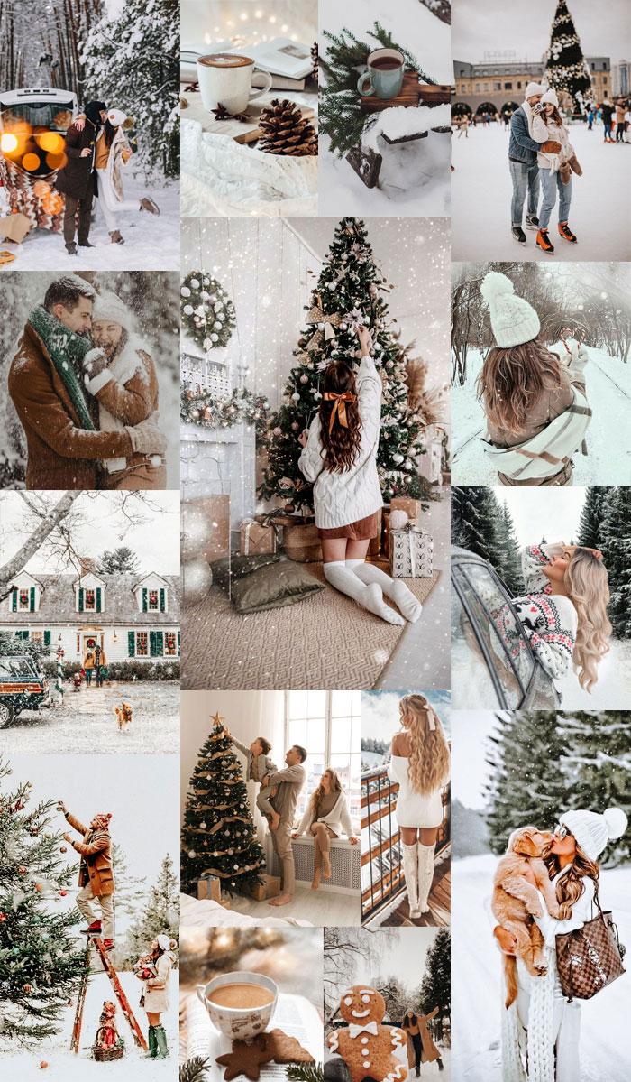  Christmas Collage Aesthetic Ideas Neutral Christmas