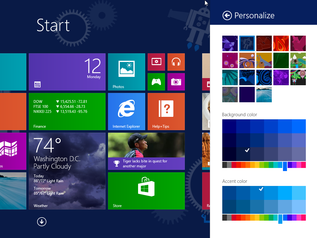 Brings Animated Start Screen Background In Windows Screenshot
