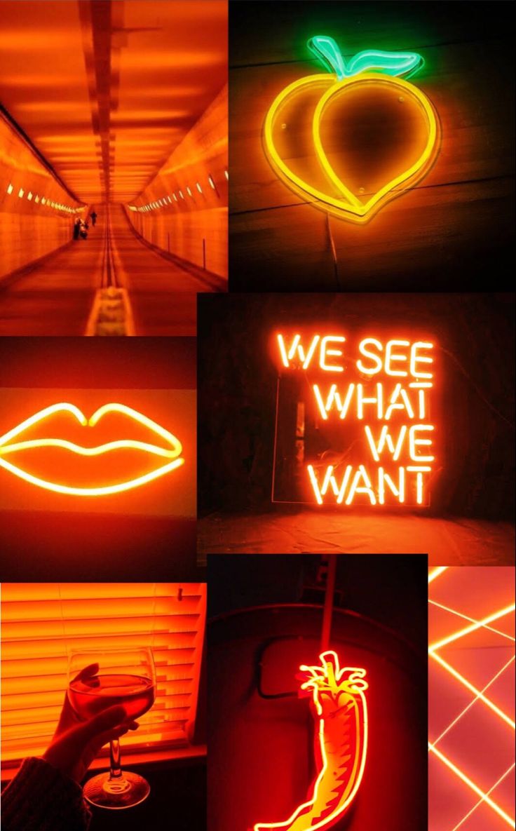 33+] Neon Orange Aesthetic Wallpapers - WallpaperSafari